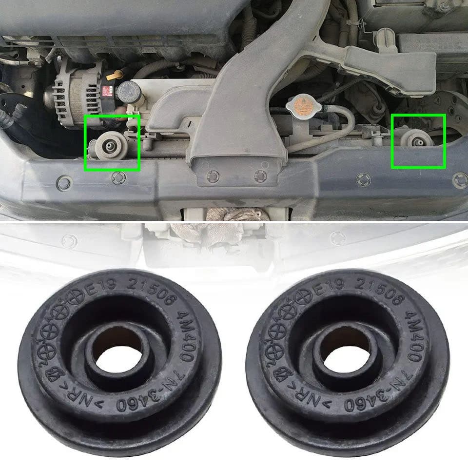 2x Para Nissan Tiida Sylphy G11/B17 Livina Teana J31/J32/L33 X-Trail T30/T31/T32 Bluebird JUKE Marcha Radiador Superior Bucha De Borracha De Montagem