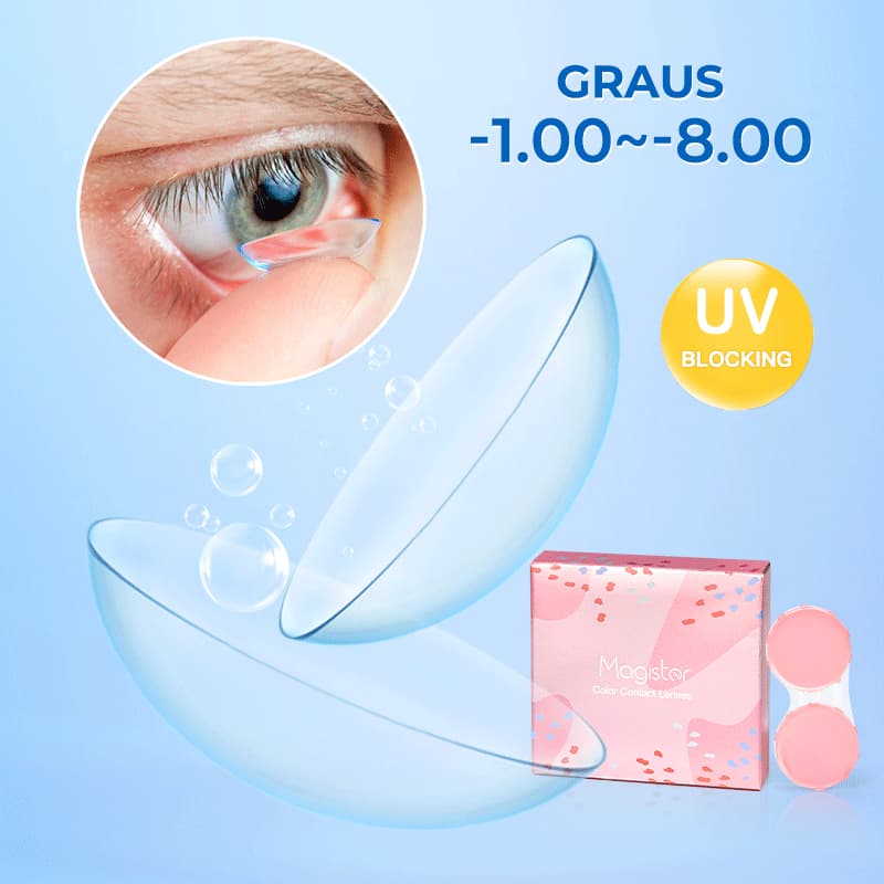 lentes de contato com grau miopia Magister (-1.00~-8.00)Annual/Natural Maquiagem 1 Par