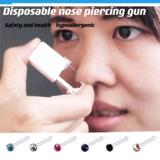 Jóias de Aço Inoxidável Descartáveis Dispositivo de Perfuração do Nariz Anel do Nariz Atacado