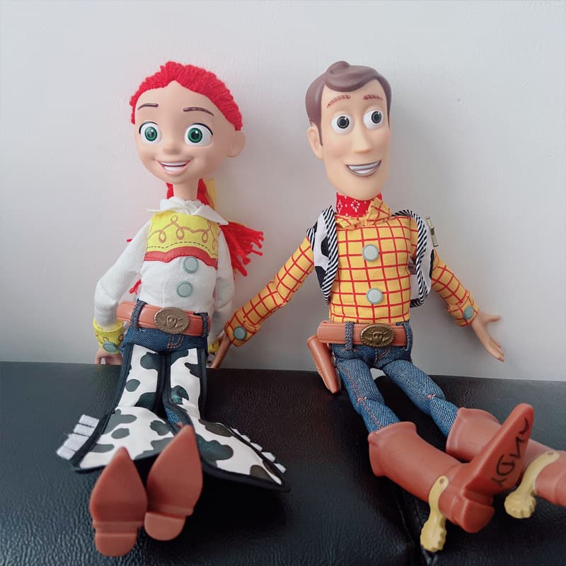 40cm Toy Story 4 Talking Sheriff Woody Buzz Jessie Rex Figuras De Ação Anime Decoração Coleção Figurine Modelo Para Presentes Infantis