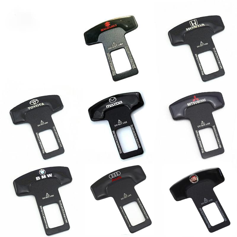 2 Peças Fivela De Metal Preto Oculto Para Banco De Carro