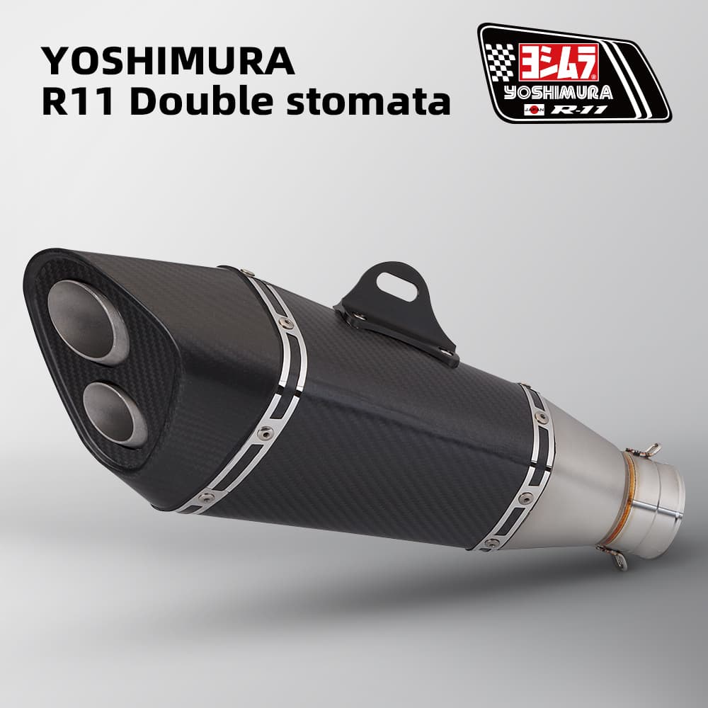 60mm Universal Motocicleta Yoshimura R11 Tubo De Escape Modificado Silenciador Para R1 MT-09 cb300r Ninja400 R3 CBR1000R