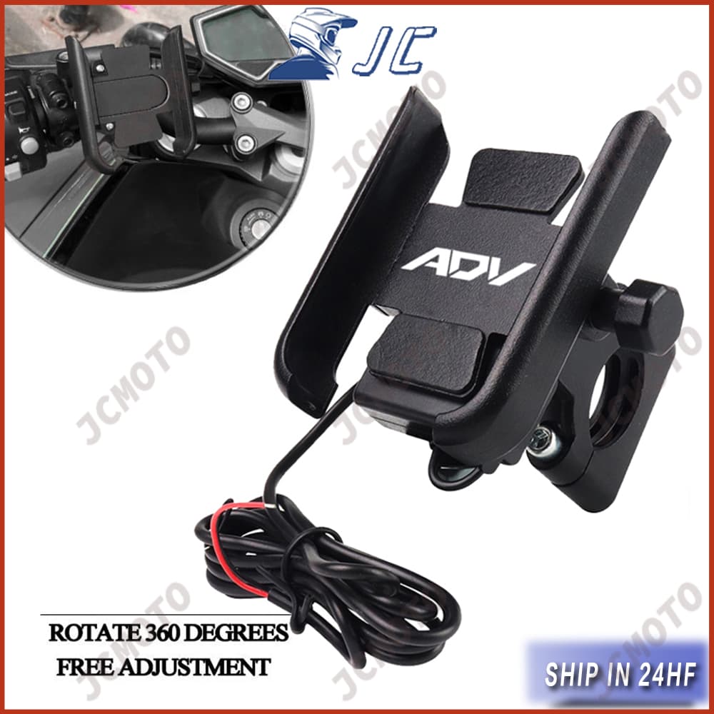 Para HONDA ADV 150 ADV150 2019-2023 Suporte De Telefone Móvel CNC Acessórios De Alumínio Tipo Espelho Com Guidão