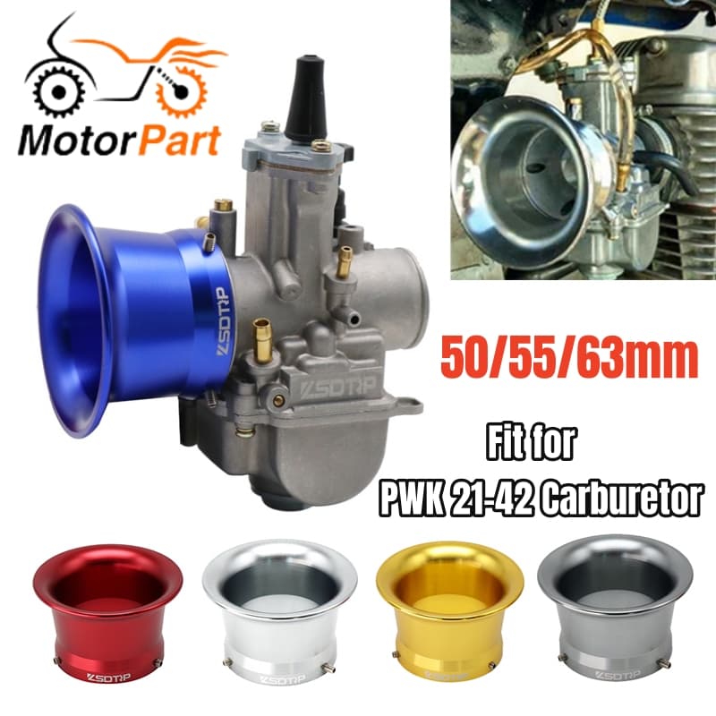 MOTOPARTS SHOP 50/55/63mm Moto Modified CNC Aluminium Alloy Carburetor Air Filter Cup for PWK 21-42mm Carburetor