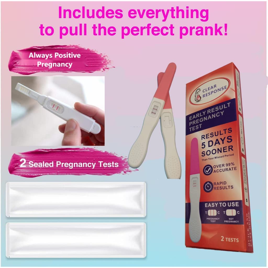 Stick de Teste de Gravidez Complicado de 1/2 Unidades (Resultado de Teste Positivo) Brinquedo de Pegadinha