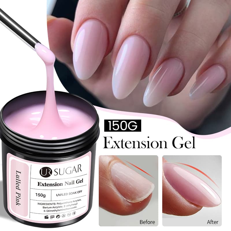 UR SUGAR 150g Gel De Extensão De Unhas Branco Lácteo Nude Pink Construção Rápida Géis UV Duros Auto-Nivelamento
