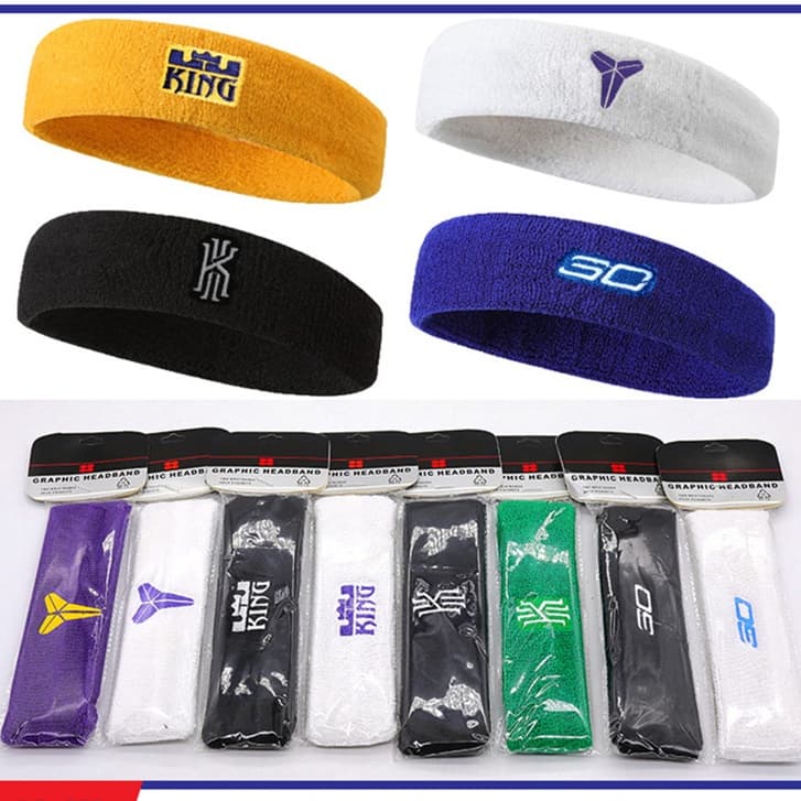 Basquetebol Ball Star Curry James Irving Fita de cabeça esportiva Correndo Sweat-Absorbent Fita de cabeça de proteção Fitness Fita de cabeça Macho