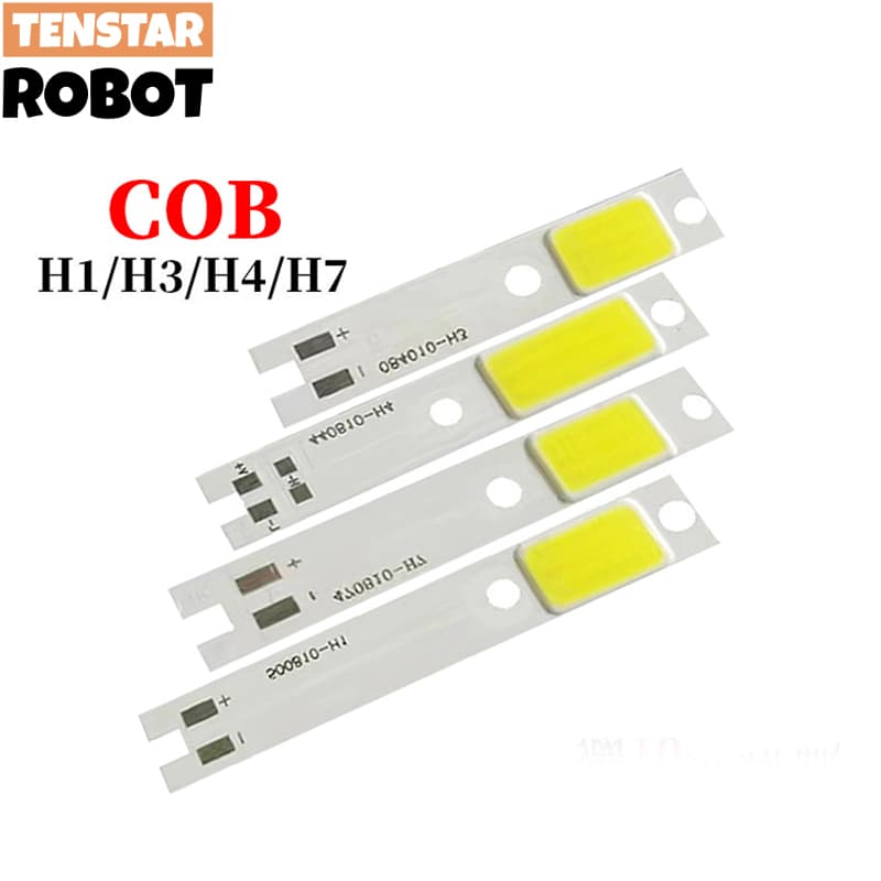 Faróis Automotivos LED H1 H3 H4 H7 COB Fonte De Luz Integrada Branca 6500K30-60 Contas De Chip