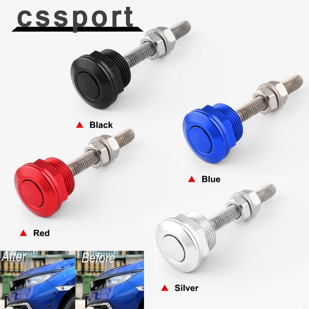 1 Pc Universal 22mm Car Push Button Bonnet Hood Pin Lock Clip Kit Quick Release Latch Engine Bonnets Auto Acessórios