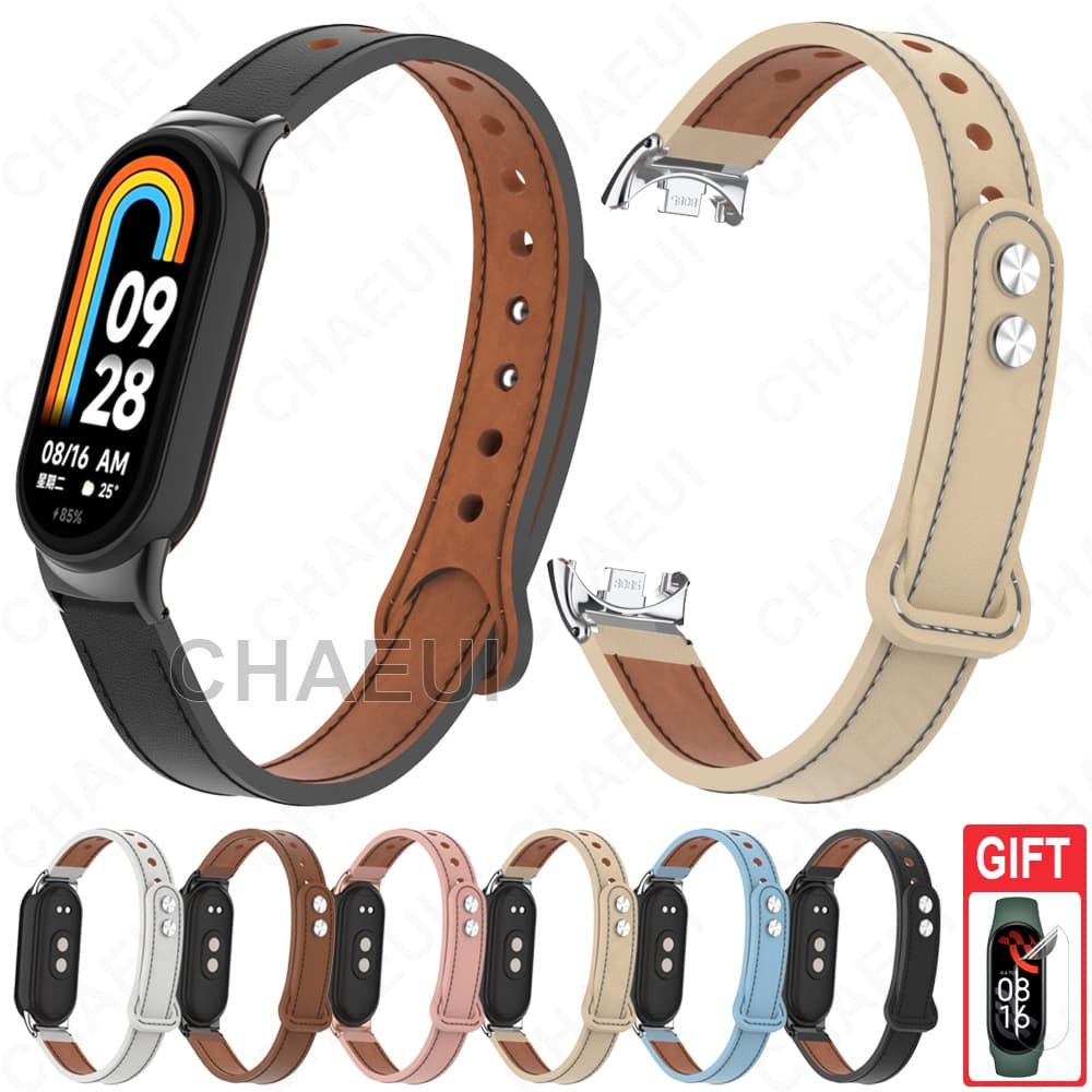 Substituição De Acessórios De Pulseira De Couro Para Xiaomi Smart Band 10 9 8 / Band 10 Ceramic Edition