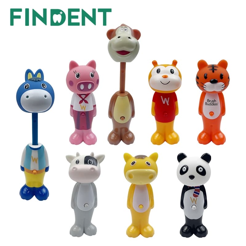 Escova De Dentes Retráctil Para Animais Bonitos Limpa Kids Clean Toothbrush