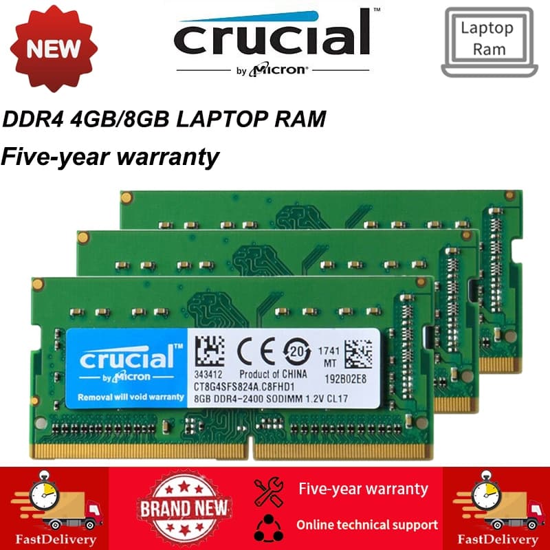 Crucial ddr4 Notebook RAM 4gb 8gb 16gb 3200mhz 2400mhz 2666mhz 2133mhz Memória Para Laptop