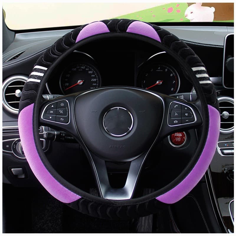 Capa de Volante Revestimento Universal De pelúcia Costurado Antiderrapante Oferta Todas as Marcas