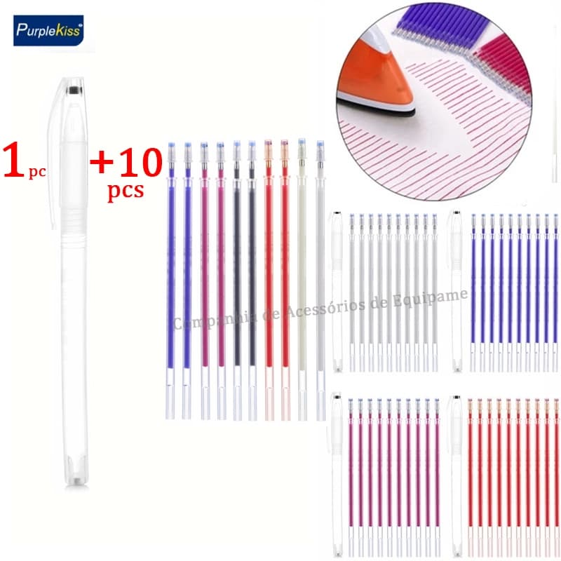 Asbr 10pcs Caneta Apagável A Calor Marcador De Tecido De Alta Temperatura