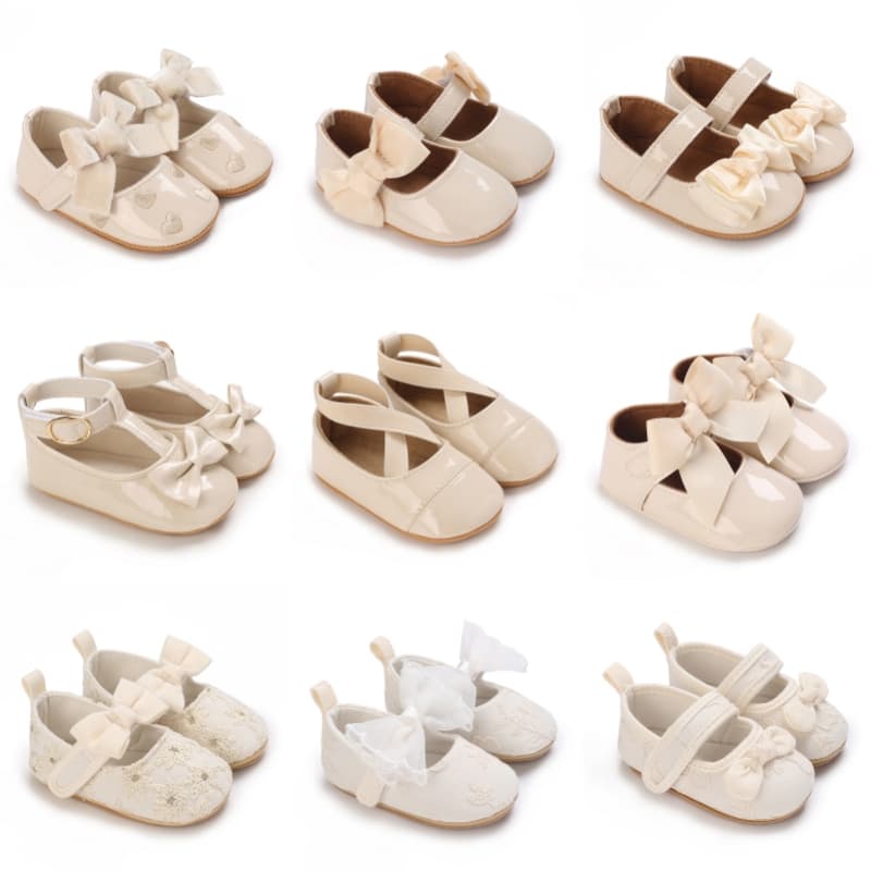 Damasco De 0-18 Meses De Idade Sapatos De Passeio Para Bebês De Primavera E Outono , Solas De Borracha Antiderrapantes Princesas