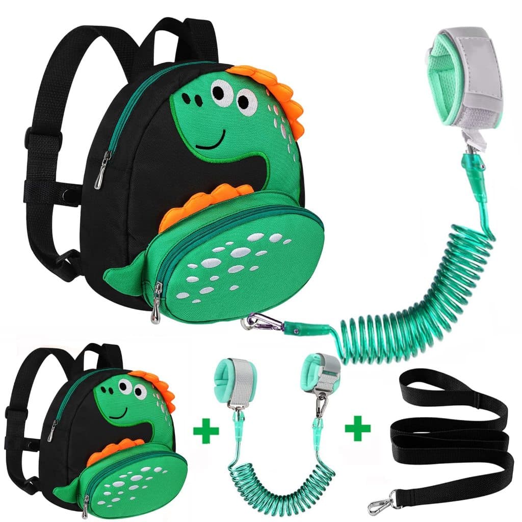 Toddler Arreios De Mochila Com Trela De Segurança , Dinossauro Bonitos Elo De Pulso Anti-Perda Para Crianças , Mini Bolsa Escolar Alça De Pulseira E Leashes De Proteção f