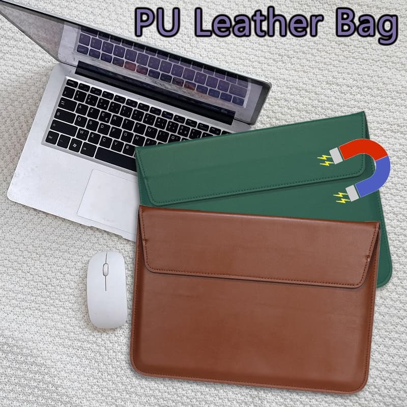Para Macbook 11 12 13 15 Polegadas Fácil De Carregar Estojo De laptop Com Suporte Bolsa envelope De Couro