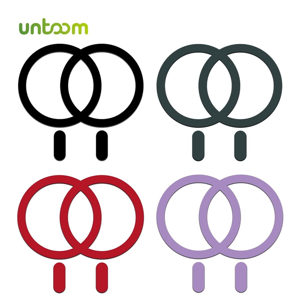 Untoom 2Pcs Para Magsafe Anel Magnético De Chapas Suporte Universal De Ferro Metálico Carregador Sem Fio