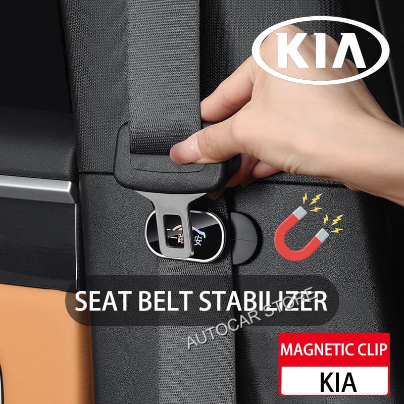 Clipe magnético para cinto de segurança de carro Rio 4 5 Forte Optima Seltos Soul Sorento Sportage Stinger Niro Morning Cerato Picanto Frontier