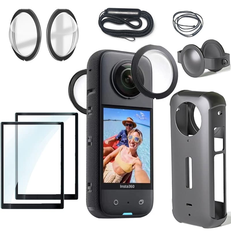 Para Insta360 X3 Capa Protetora De Lente De Silicone Macia + De Corpo Câmera Panorama Acessório De Ação