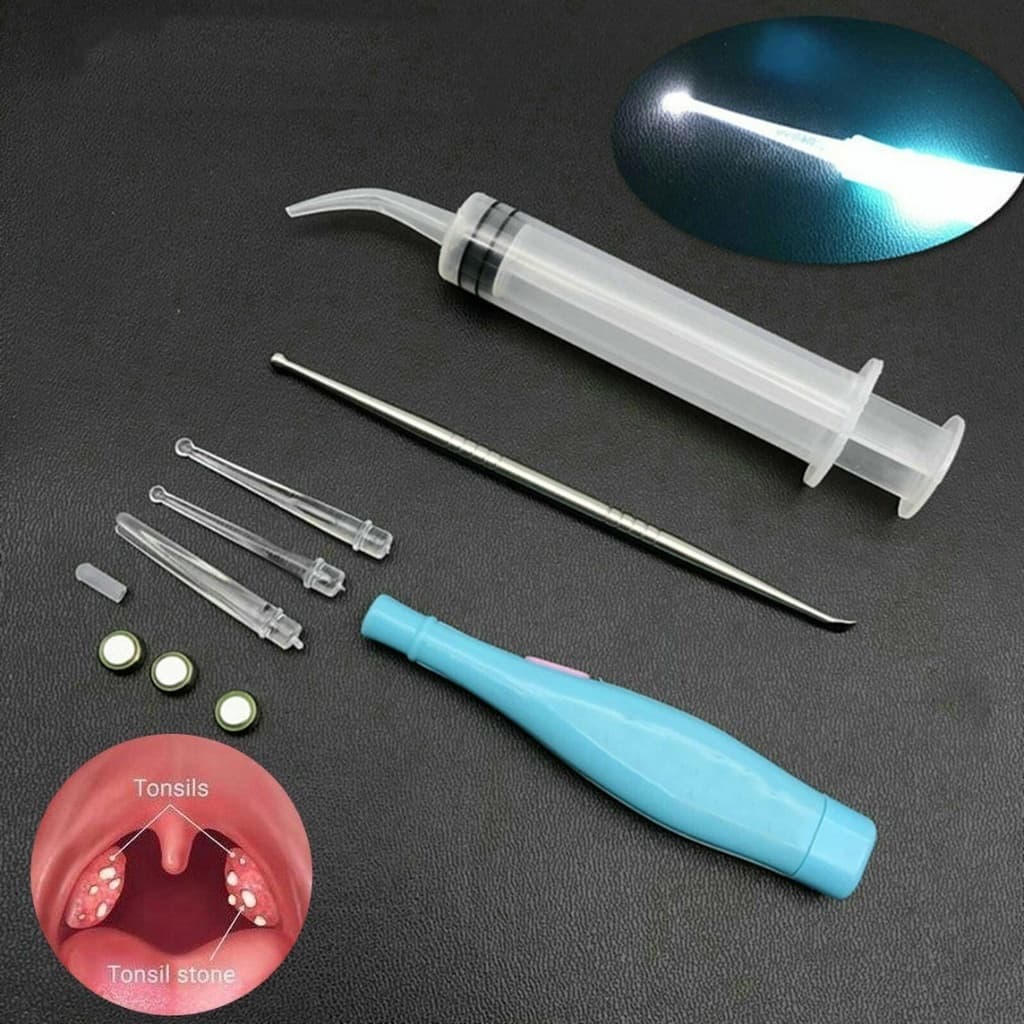 Em Estoque E Ferramenta Removedora De Pedra De Amígdala , Limpador De Cera De Aço Inoxidável Com Luz LED , kit De Limpez