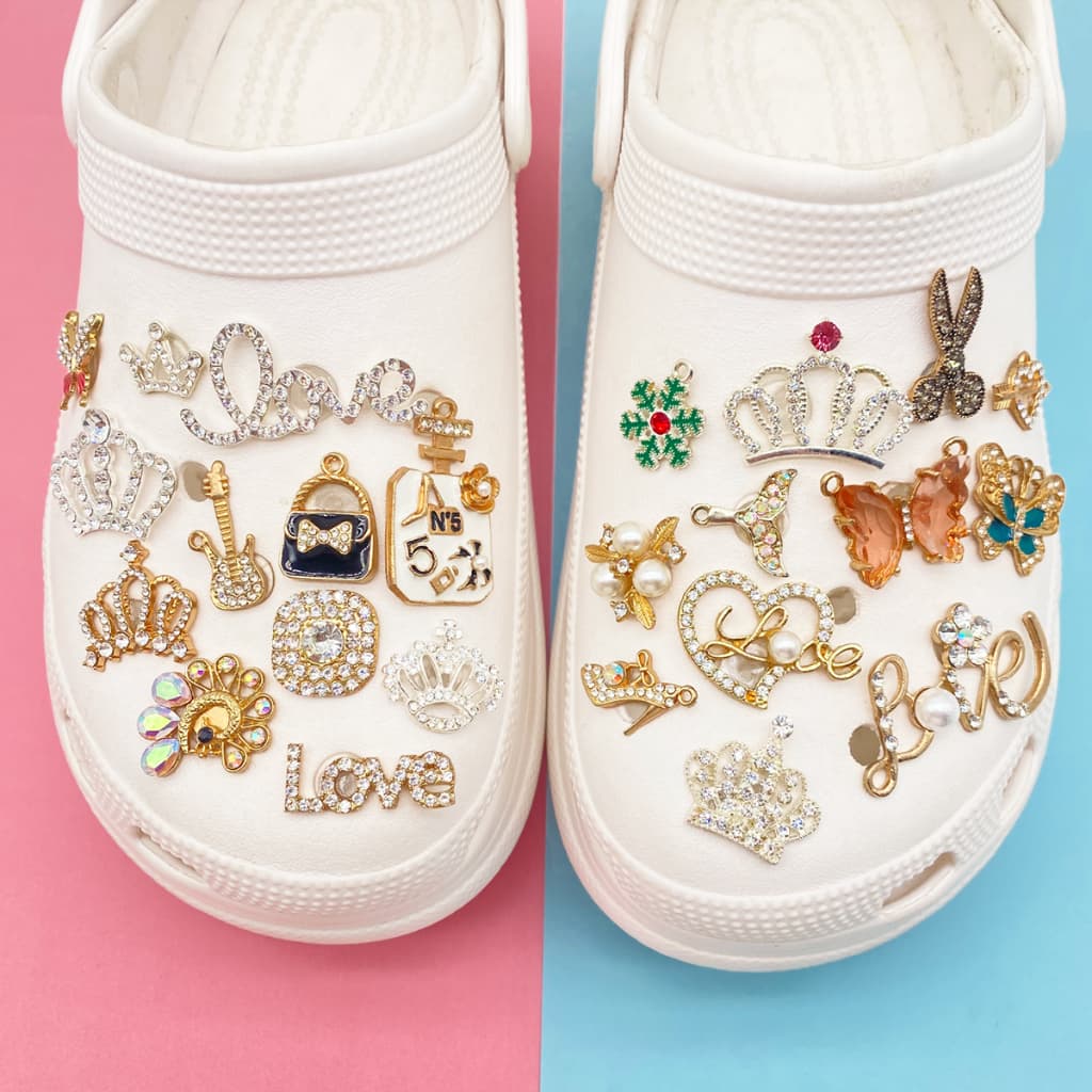 MEIDJ Encantos De Sapato 24 Decorações De Estilo Acessórios De Metal Com Botões