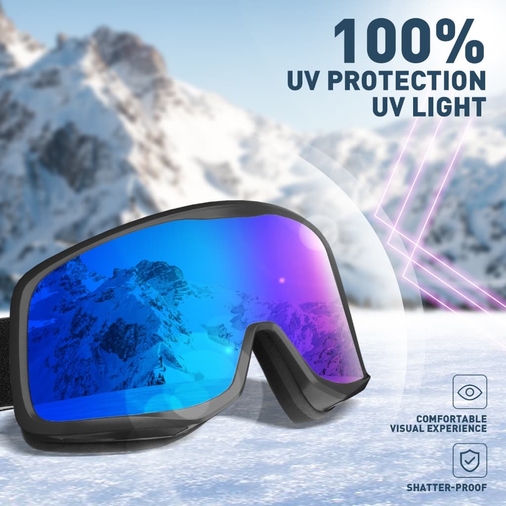 Kapvoe Inverno Ao Ar Livre Óculos De Esqui Neve UV400 Motocicleta Interior Anti-Nevoeiro