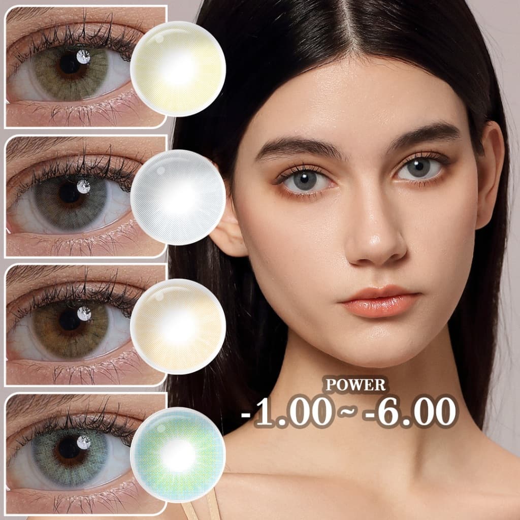 Lentes De Contato De Grau (P :-1.00 ~-6.00) Cosméticos Para Olhos Grandes Dia 14.0mm 1 Par Magister