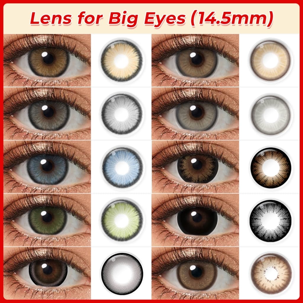 Magister 2 Peças Lentes De Contato Coloridas Olhos Grandes Diâmetro 14.5 Mm Vem Com Estojo Para