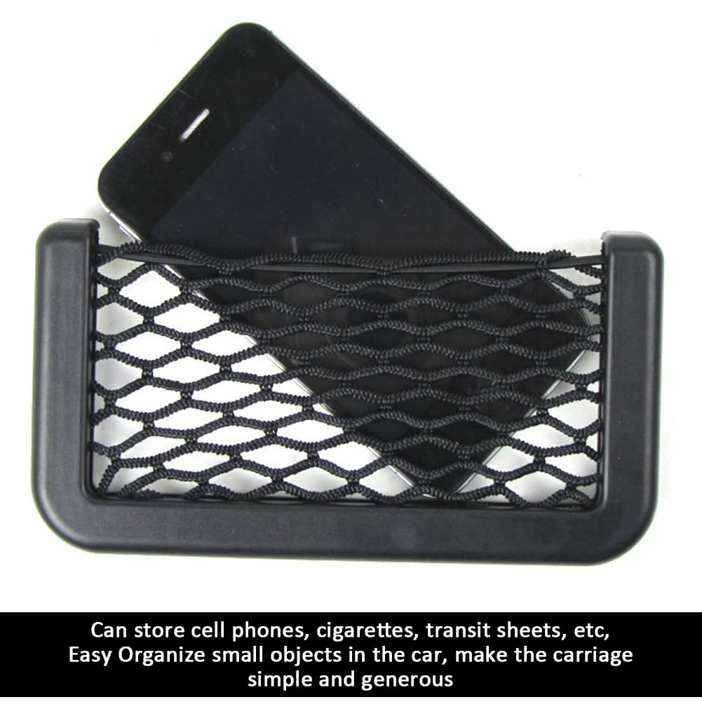 Acessórios Para Carros Produtos Organizador De Saco De Armazenamento Auto Paste Net Pocket Phone Holder