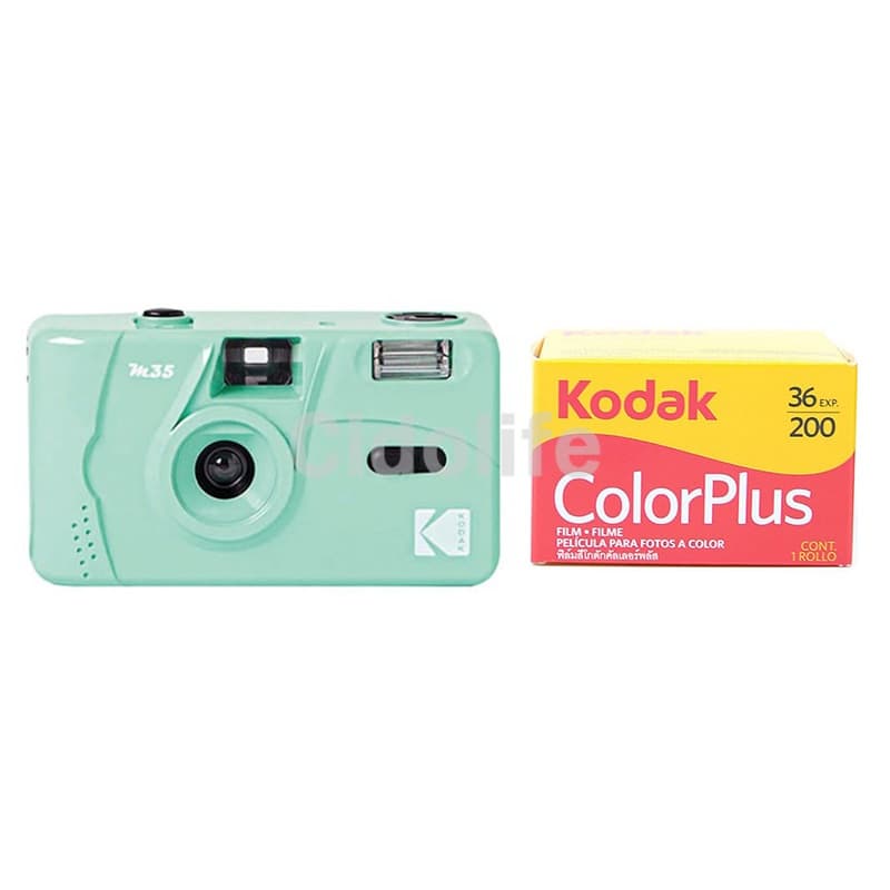 Câmera De Filme Kodak M35 Com ColorPlus 200 De 35mm Reutilizável Flash Não Descartável
