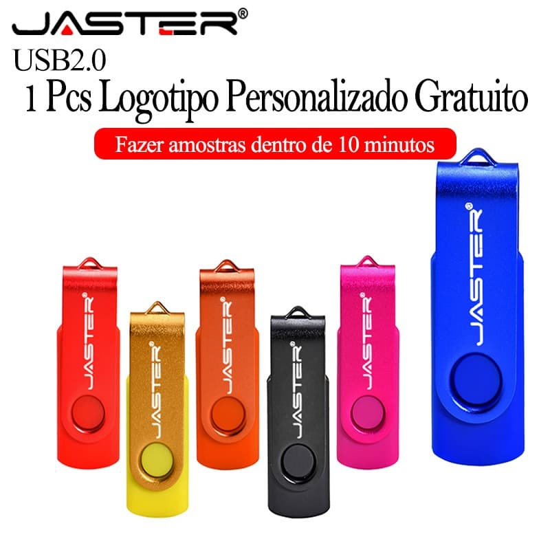 JASTER Porta-Chaves USB 2.0 Flash Drives Drive Personalizado Gratuito Pen À Prova D'água Pendrive Memória De Gravação A