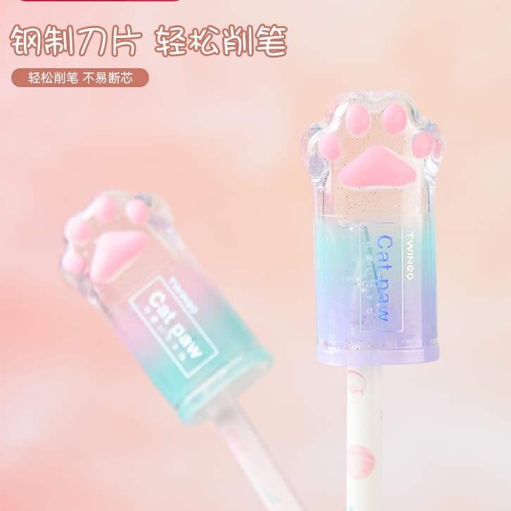 Apontador de lápis Artigos de papelaria criativos com garras de gato apontador de lápis portátil material estudantil