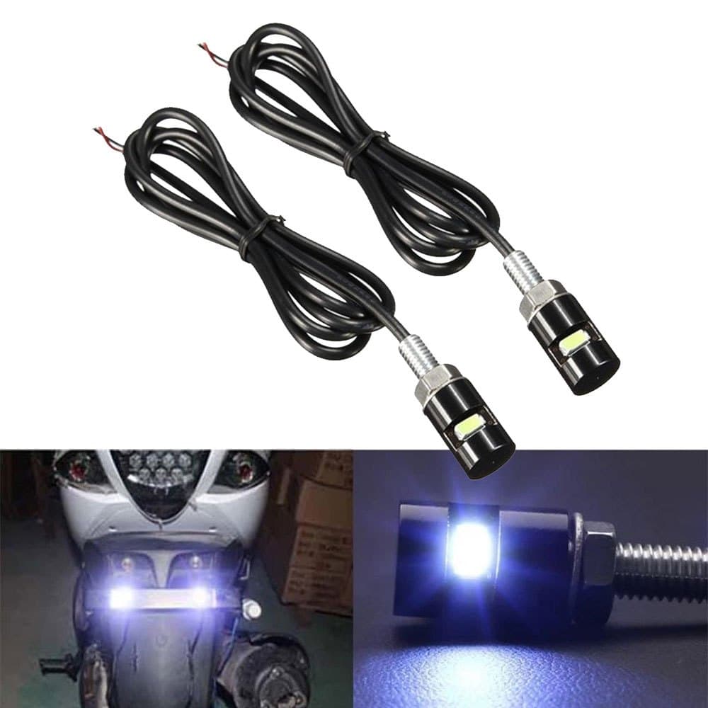 2pçs 12V 5630 SMD LED De Motocicleta Luzes De Placa De Carro Lâmpadas
