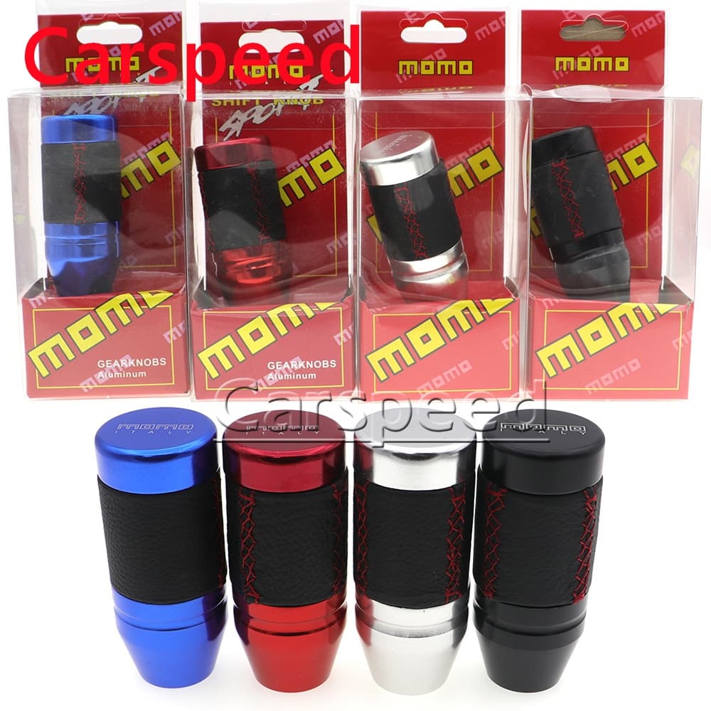 MOMO Manípulo De Mudança De Marcha Alavanca De Câmbio Manual De Couro De Alumínio Para Carro Universal