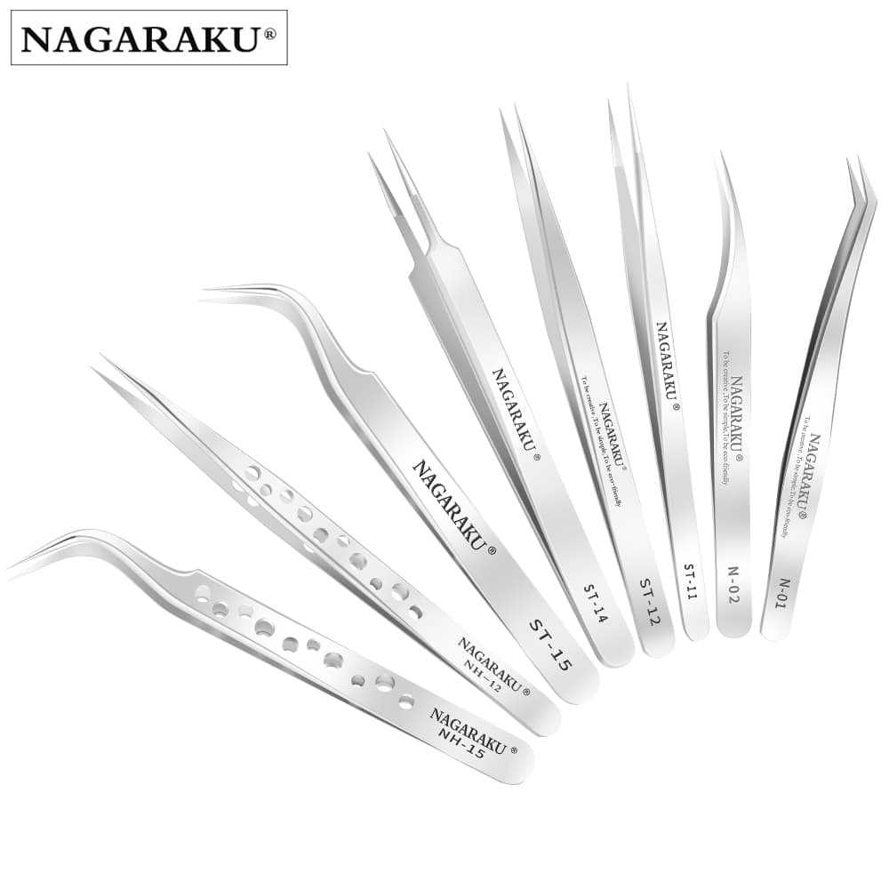 Pinça De Extensão De Pestanas NAGARAKU Maquiagem Profissional De Volume Preciso Clássica De Aço Inoxidável