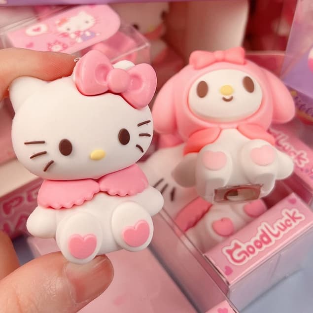 Afiador De Lápis Sanrio Cute Clow M Planeador De Caneta De Furo Único Material Escolar Infantil Papelaria