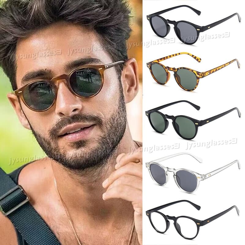 Óculos De Sol Clássicos Oval UV400 Unissex Transparente Pequeno Para Masculino E Mulheres