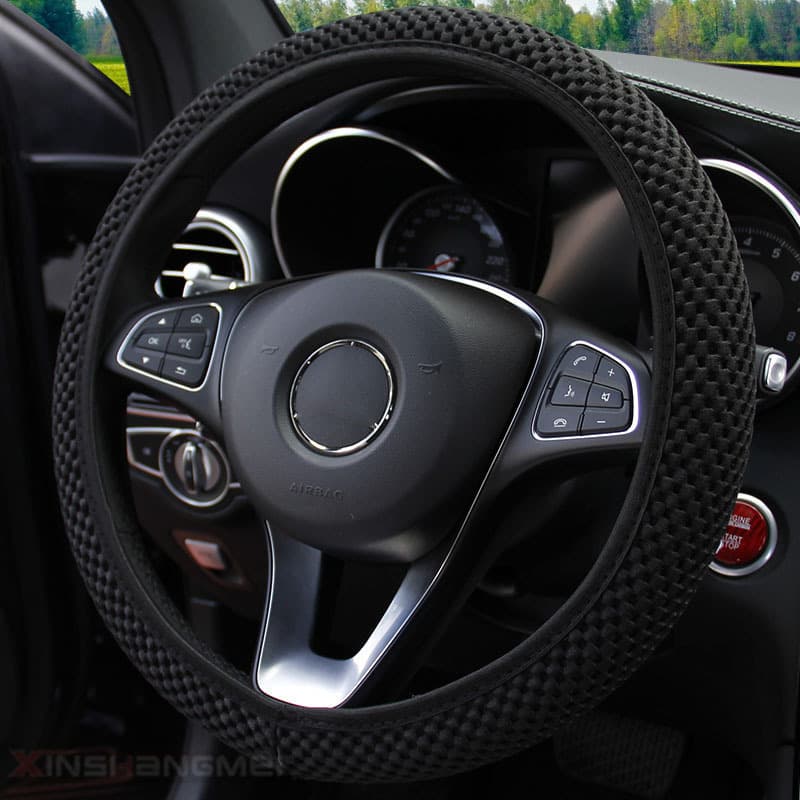 1Pcs Universal Breathability Car Steering wheel Cover Capa Do Volante Carro À Prova De Derrapagem Diy Accessories