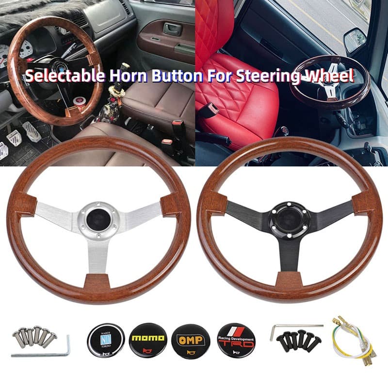 【 ITSOK 】 Universal ND Volantes De 14 Polegadas De Grão De Madeira Para Corridas Automotivas