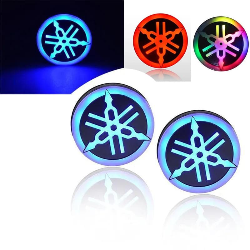 Nova Luz Colorida Logotipo Yamaha LED Profissional Modificada Luzes Carro Motocicleta 12V Impermeável Vermelha Azul Bran