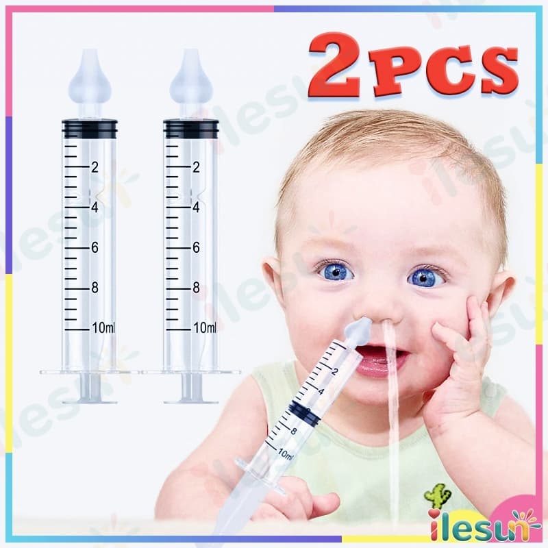 2 Pcs Bebê Aspirador Nasal Baby Care Lavagem Nasal Limpador Para Crianças