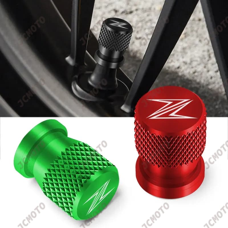 Com Logotipo Para KAWASAKI Z400 Z900 Z1000 Z800 Z750 Z300 Z650 Liga De Alumínio Tampas De Válvulas De Roda De Motocicleta Haste De Válvula De Pneu