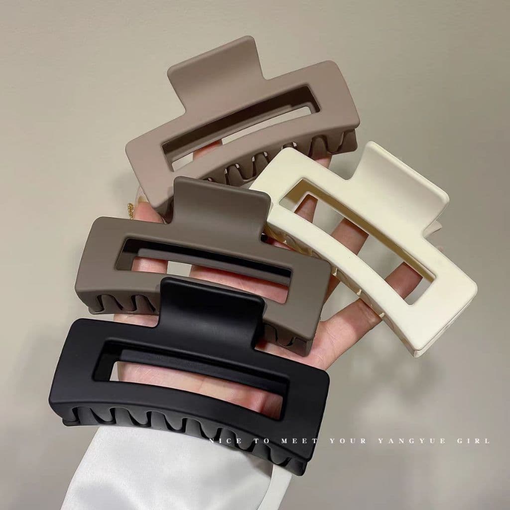 Grampo De Cabelo Quadrado Acrílico Caranguejo Elegante Estilo Coreano Meninas Na Moda Acessório