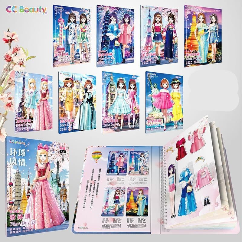 Magnetic Dress Up Baby , Princesa Magnética Vestir Bonecas De Papel Doll Magnet Jogos , Fingir E Brincar De Viagem Toy Dolls for Girls