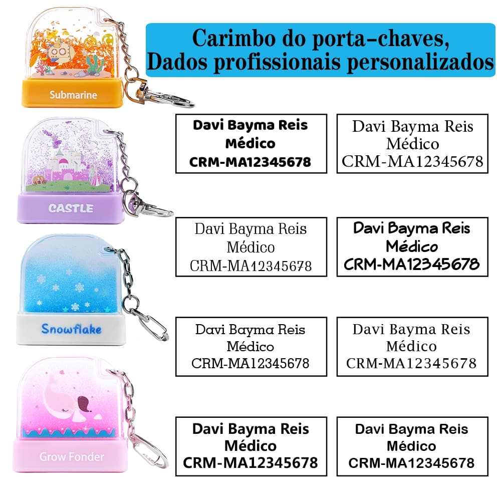 Carimbo De Chaveiro , Dados Profissionais Personalizados Para Enfermeiras , Personalização Médica