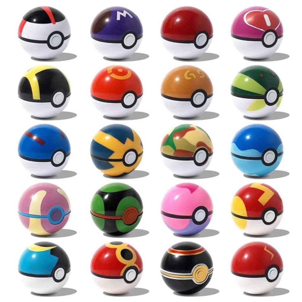 Pokémon PVC Ball De 7cm Cores Múltiplas Com Pequenos Brinquedos