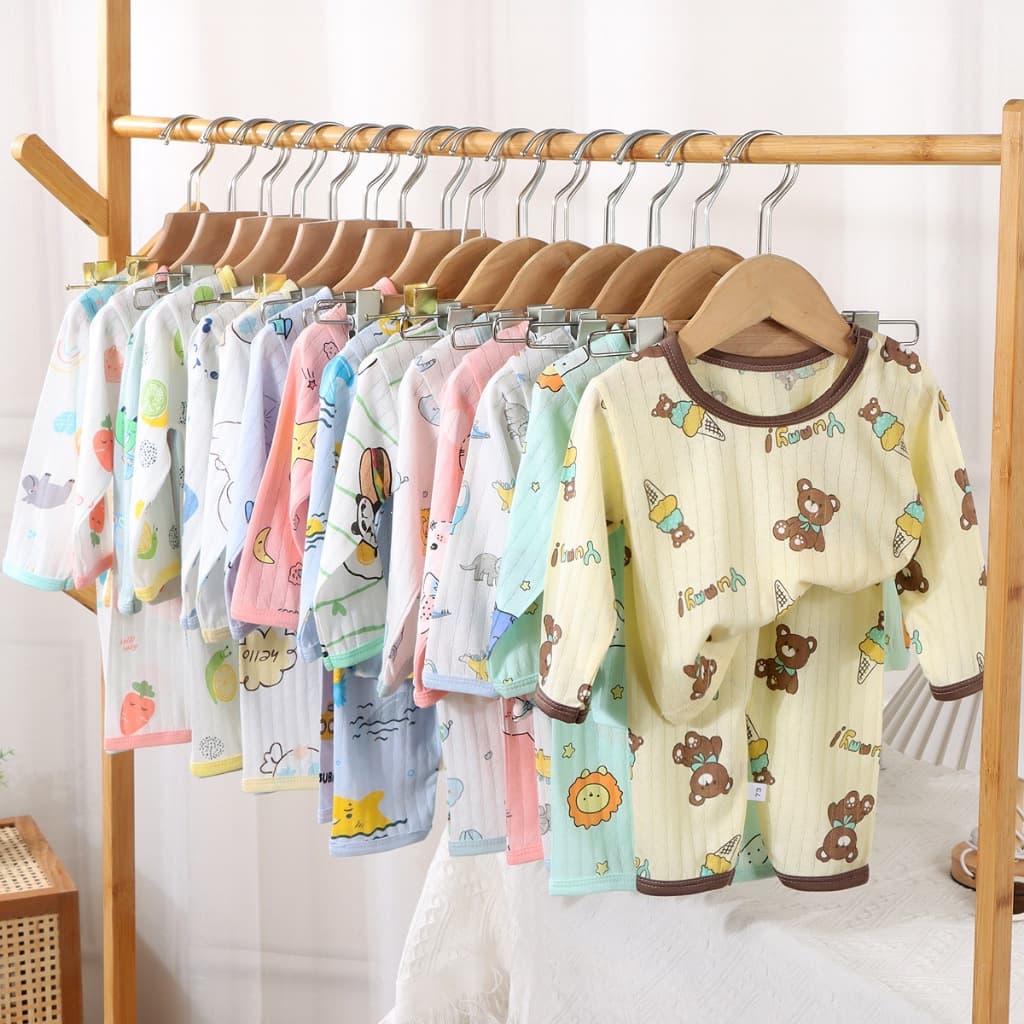 Conjunto de pijama de algodão infantil de verão