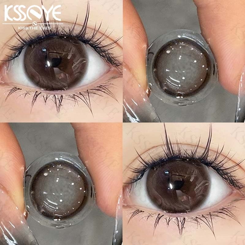 KSSEYE 2pcs Lentes De Contato Marrons 14,5mm Natural Soft for Women/Men Graded 1 Day Eye Makeup Coreanas Descartáveis Diárias