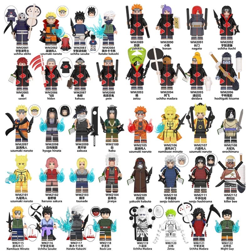 building blocks naruto boneco do Anime de Ossos de boneco（Comprar um sem envio）